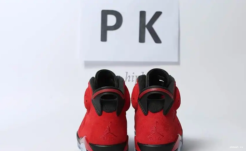 GOD Black READY 6 RETAIL Retro Jordan TO Red MATERIALS PK SHIP 0506